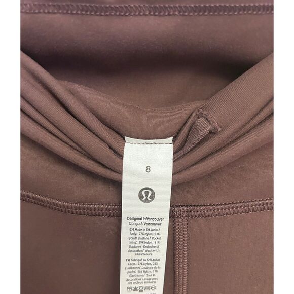 Lululemon. Wunder Train High-Rise Tight with Pockets 25" Espresso Size 8 NWT - Picture 10 of 11